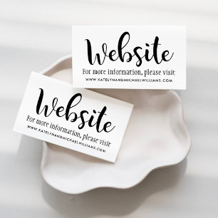 モダンブラシスクリプトの結婚式ウェブサイト エンクロージャーカード