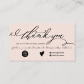 モダンブラシスクリプトの赤面順感謝してい序 名刺 (正面)