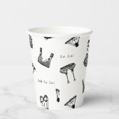 モダンブラシスクリプトランジェリーブライダルシャワー 紙コップ (右)