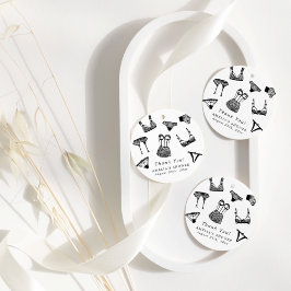 モダンブラシスクリプトランジェリー ブライダルシャワー フェイバータグ