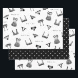 モダンブラシスクリプトランジェリー ブライダルシャワー ラッピングペーパーシート<br><div class="desc">素敵なランジェリーブライダルシャワーコレクションの一部です！</div>