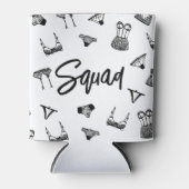 モダンブラシスクリプトランジェリー ブライダルシャワー 缶クーラー (正面)