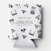 モダンブラシスクリプトランジェリー ブライダルシャワー 缶クーラー (裏面)