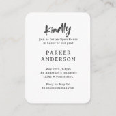 モダンブラシスクリプト写真付き卒業おめでとう招待状 エンクロージャーカード (裏面)