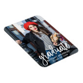 モダンブラシスクリプト写真卒業発表 マグネット (右側)