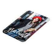 モダンブラシスクリプト写真 卒業おめでとうのご案内 マグネット (左側)