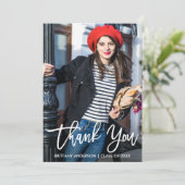 モダンブラシスクリプト卒業サンキューカードW サンキューカード (スタンド正面)