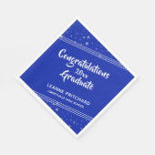 モダンブラシスクリプト斜め星の名前王室の青 スタンダードランチョンナプキン (角)