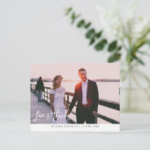 モダンブラシスクリプト結婚式感謝カード ポストカード (スタンド正面)