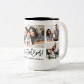 モダンブラシスクリプト5フォト最高のパパ ツートーンマグカップ (正面右)