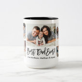 モダンブラシスクリプト5フォト最高のパパ ツートーンマグカップ (中央)