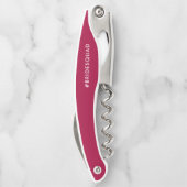 モダンブラシスクリプト マゼンタ色のブライズメイドへのプロポーズ ソムリエナイフ (裏面)