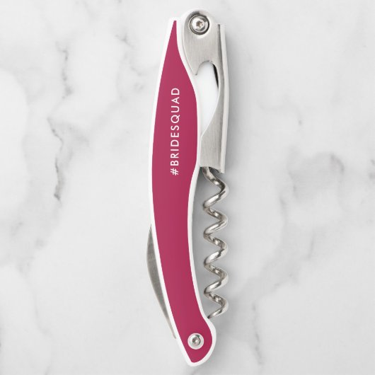 モダンブラシスクリプト マゼンタ色のブライズメイドへのプロポーズ ソムリエナイフ (裏面)