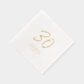 モダンブラシスクリプト 30歳の誕生日パーティー 箔ナプキン (右)