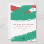 モダンブラシストロークと金ゴールド | クリスマスフォト シーズンカード (裏面)