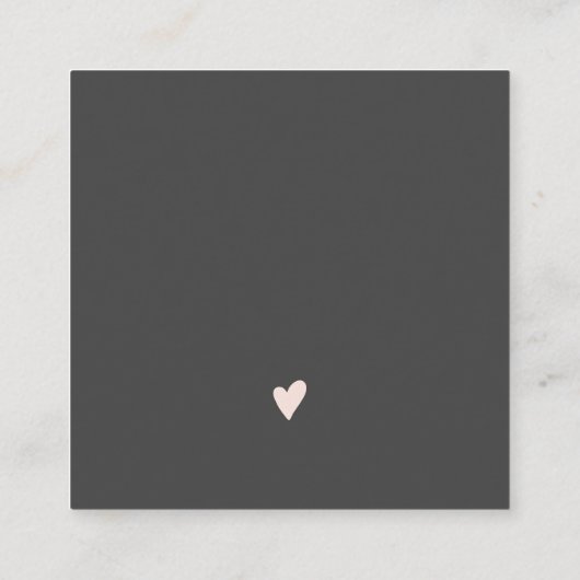 モダンブラシストロークの水の色のピンクの順感謝していに スクエア名刺 (裏面)