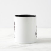 モダンブラシストローク 写真と名前のオリジナルグッズ マグカップ (中央)