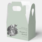 モダンブラシストロ結婚ーク | セージグリーン フェイバーボックス (オープン)