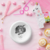 モダンブラシストロ結婚ーク | ヘビーホワイト ペーパーボウル (パーティー)