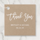 モダンブラシ結婚スクリプトKraft フェイバータグ (正面)