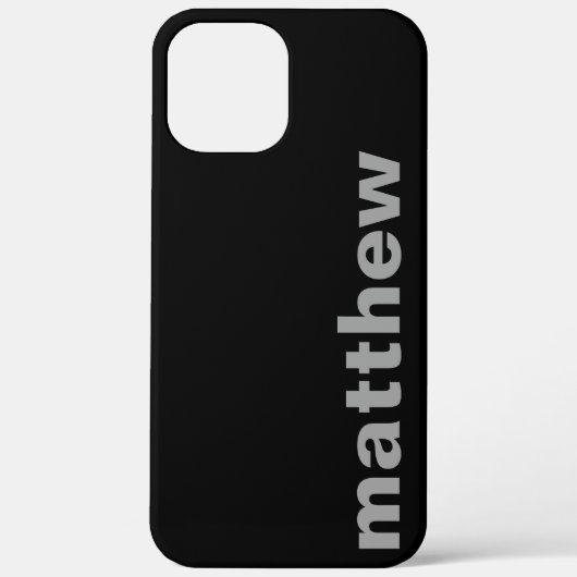モダンブラックのあなたの名前 Case-Mate iPhoneケース (裏面)