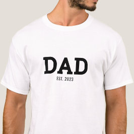 モダンブラックエスタブリッシュドダッドTシャツ Tシャツ