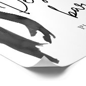 モダンブラックエレガントボウデザートバーサイン ポスター (角)