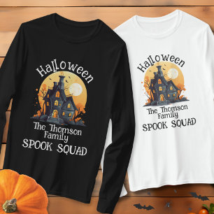 モダンブラックオレンジハ幽霊のよく出るウスファミリー Tシャツ