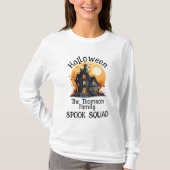 モダンブラックオレンジハ幽霊のよく出るウスファミリー Tシャツ (正面)