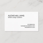 モダンブラックオンホワイト水玉模様ブラックストライプ 名刺 (裏面)