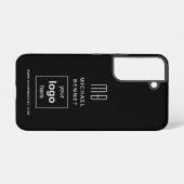 モダンブラックカスタムロゴビジネス SAMSUNG GALAXYケース (裏面横)