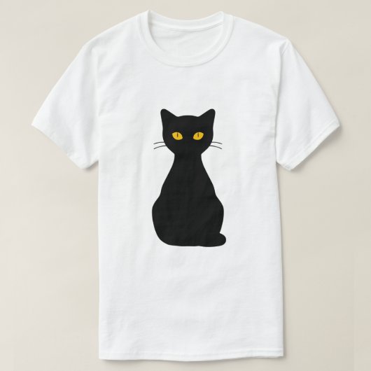 モダンブラックキャット Tシャツ (デザイン正面)