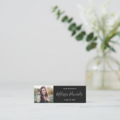 モダンブラッククラス卒業写真ネームカード コーリングカード (スタンド正面)