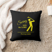 モダンブラッククリスチャンゴルフ クッション (ブランケット)