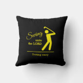 モダンブラッククリスチャンゴルフ クッション (裏面)