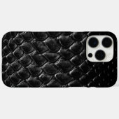 モダンブラッククロコダイル Case-Mate iPhoneケース (裏面 (横))