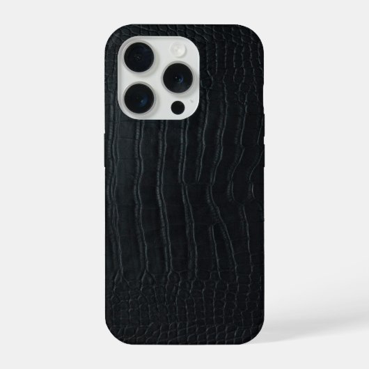 モダンブラッククロコダイル iPhoneケース (裏面)