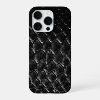 モダンブラッククロコダイル iPhone 16 PROケース