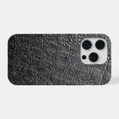 モダンブラッククロコダイル iPhoneケース (裏面横)