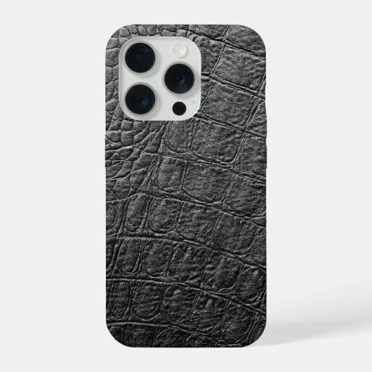 モダンブラッククロコダイル iPhoneケース (裏面)