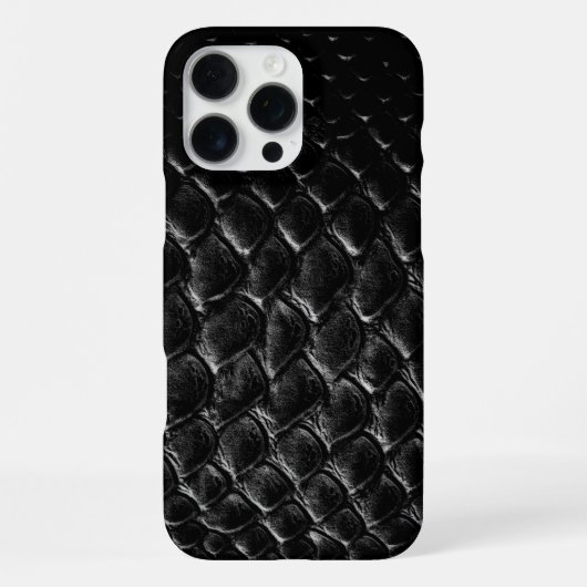 モダンブラッククロコダイル iPhoneケース (裏面)