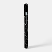 モダンブラッククロコダイル iPhone 15ケース (左側面)