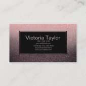 モダンブラックグリッターシックグラデーション 名刺 (裏面)