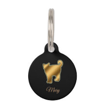 モダンブラックゴールドキャット