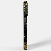 モダンブラックゴールドラメ女性向けカスタムネーム Case-Mate iPhoneケース (裏面 / 右)
