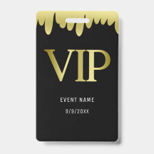 モダンブラックゴールドVIPパス