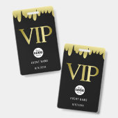モダンブラックゴールドVIPビジネス ロゴ バッジ (正面&裏面)