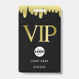 モダンブラックゴールドVIPビジネス ロゴ バッジ