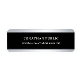 モダンブラックシルバーエレガントテンプレートシック人気がある ラベル