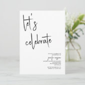 モダンブラックスクリプトのお誕生日をお祝いしよう 招待状 (スタンド正面)